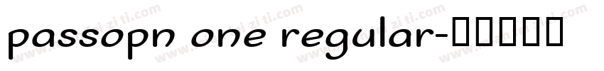 passopn one regular字体转换